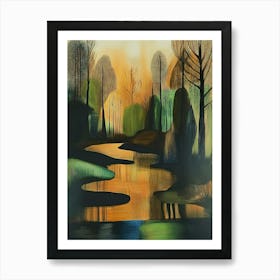 Sunset In Abstract Nature Art Print