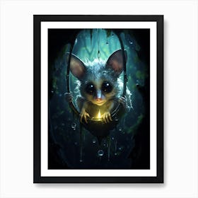 Liquid Otherworldly Hanging Possum  Cuddly Arrogant 1 Art Print