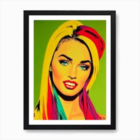 Megan Fox Colourful Pop Movies Art Movies Art Print