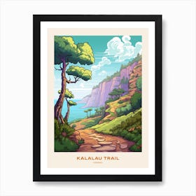 Kalalau Trail Hawaii 1 Hike Poster Art Print