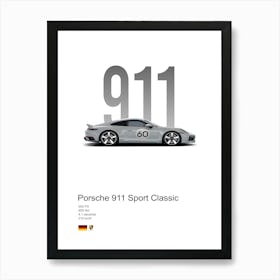 911 Sport Classic Porsche Art Print