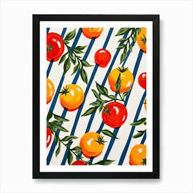 Cherry Tomatoes Summer Illustration 3 Art Print