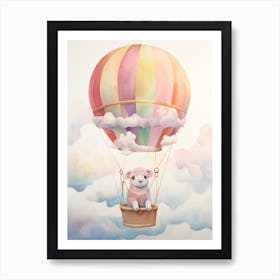 Baby Ram 1 In A Hot Air Balloon Art Print