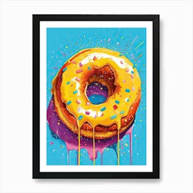 Colour Pop Donuts 1 Art Print