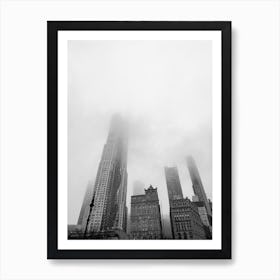 Black And White Image Of New York Skyline Art Print