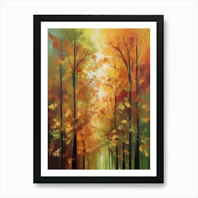 Abstract Autumn Forest،
Inspired by a stroll through an autumn forest, this abstract painting is a beautiful depiction of tall, slender trees with leaves in various stages of color change..11 Art Print