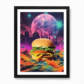 Hamburger Space Collage 3 Art Print