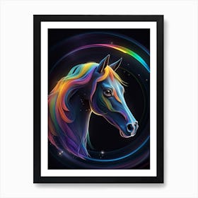 Rainbow Horse 14 Art Print