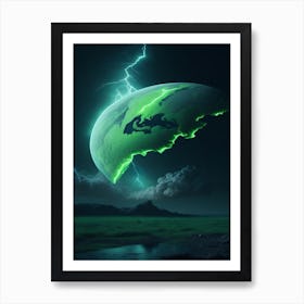 The Green Moon Art Print