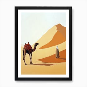 Camels In The Desert Art Print