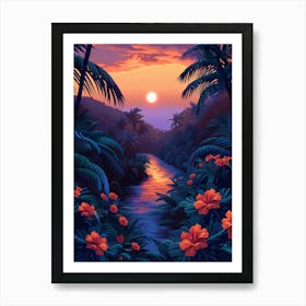 Tropical Sunset 3 Art Print