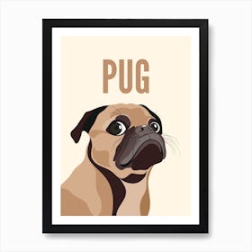 Pug Dog Art Print