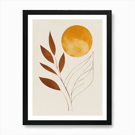 Sun And Leaves 9 Art Print