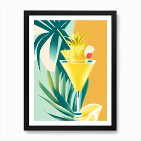 Piña Colada Pop Matisse Cocktail Poster Art Print