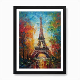 Eiffel Tower Paris France Monet Style 30 Art Print