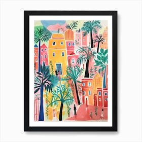 New Delhi, Dreamy Storybook Illustration 1 Art Print