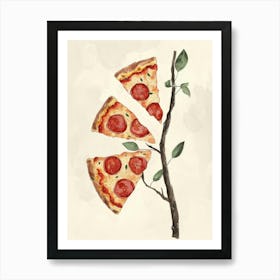 Pizza On A Branch 2 Art Print