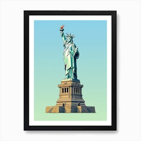 Statue Of Liberty Pixel Art 3 Art Print