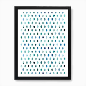 Palette Dots Blue Art Print