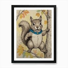 Super Squirrel 9 Art Print