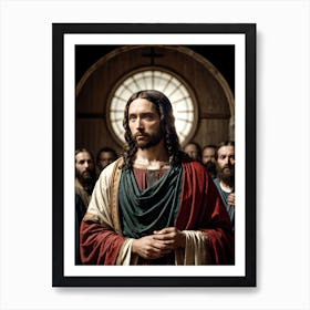 Jesus In The Church Art Print