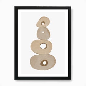 Beach rocks Art Print