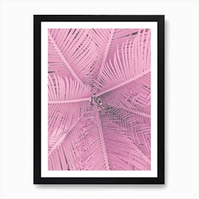 Palm Pastel Pink Art Print