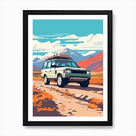 A Range Rover In The Andean Crossing Patagonia Illustration 2 Art Print