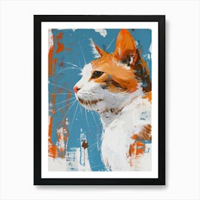 Orange And White Cat Art Print
