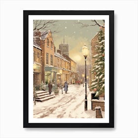 Vintage Winter Illustration Nottingham United Kingdom 3 Art Print