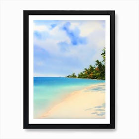 Varadero Beach 2, Cuba Watercolour Art Print