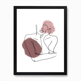 Illustration Of A Woman Art Print