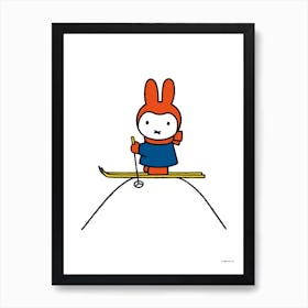 Skiing Nursery Art Print