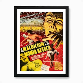Curse Of The Aztec Mummy 1957 Mexican Movie Poster Art Print