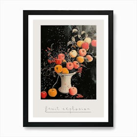 Art Deco Fruit Explosion Poster Art Print