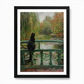 Cat On A Bridge Art Print