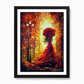 Lady Autumn Art Print