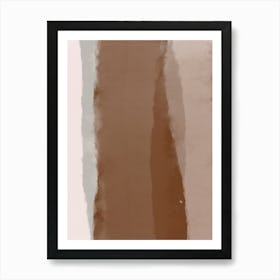 Abstract Mocha Linearity Art Print