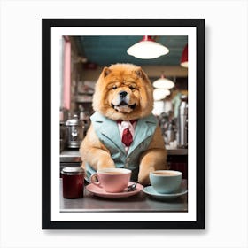 Chow Chow Diner Art Print