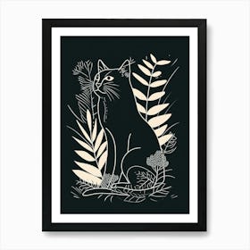 Javanese Cat Minimalist Illustration 3 Art Print