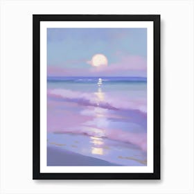 Full Moon On The Beach Art Print