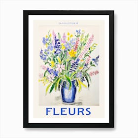 French Flower Poster Lobelia Art Print