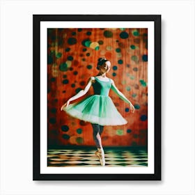 Ballerina In Green Tutu Art Print