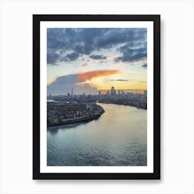 Sunset Over London Art Print