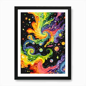 Galaxy Painting 6 Art Print