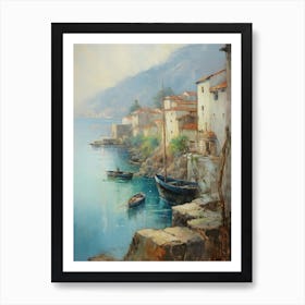 Boat In The Harbor Art Print