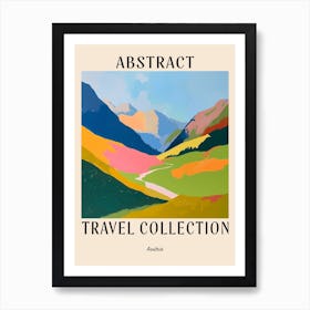 Abstract Travel Collection Poster Austria 1 Art Print