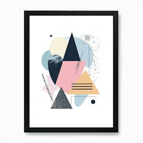 Abstract Triangles Canvas Print 3 Art Print