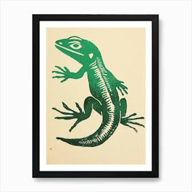 Gradient Lizard Bold Print Art Print
