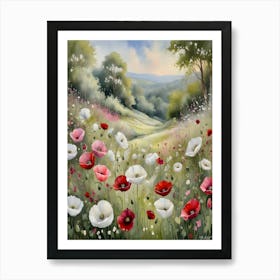 Impressionist Floral Landscape Art Print